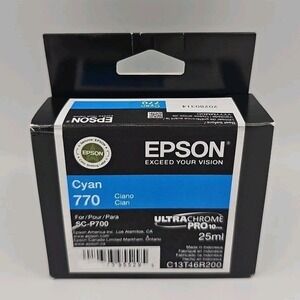Epson Ultrachrome PRO10 -Ink - Cyan 770 25ml SC-P700 EXP 03-14-2028